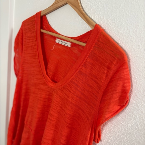 We The Free Vibrant Orange Short Sleeve Top - Picture 5 of 5